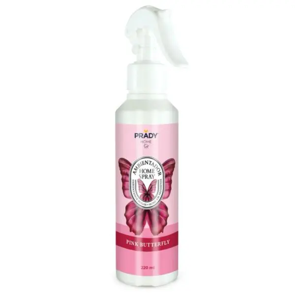 Prady Ambientador Pink Butterfly Home Spray 220ml – Perfume para Hogar con Fragancia de Mariposa Rosa