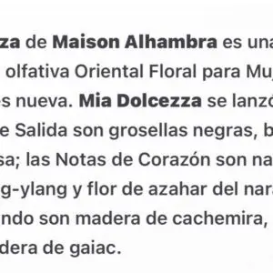 Maison Alhambra Mía Dolcezza EDP 100ml - Imagen 4