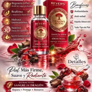 Revers Cosmetics Serum Facial de Sangre de Dragón 30ml para Piel Radiante y Suave - Imagen 8