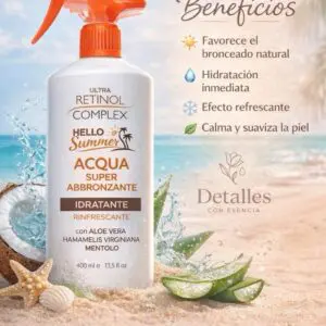 Agua Bronceadora Hello Summer Retinol Complex 400 ml
