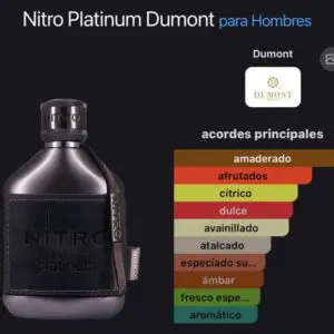 Dumont Nitro Pour Homme Platinum EDP 100ml - Perfume Masculino de Alta Calidad - Imagen 4