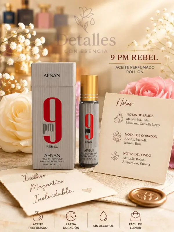 9pm rollon1 Perfume en Aceite Roll On 9PM Rebel 10ml
