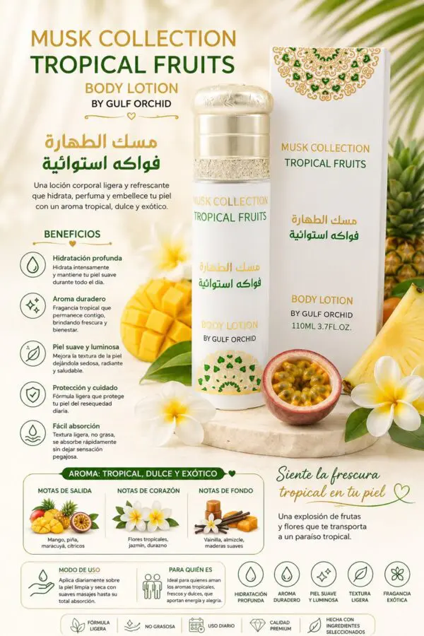 locion cuerpo tropical Musk Tropical Fruits Body Lotion 110ml